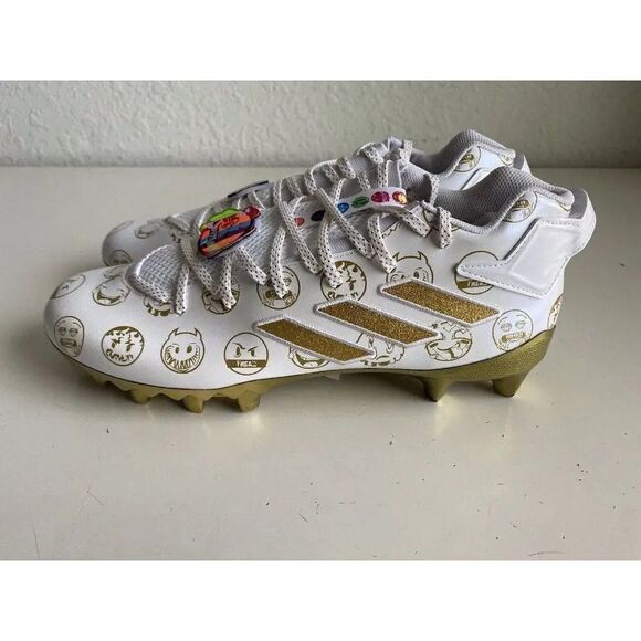 Adidas Freak 22 Big Mood Emoji White Gold Football  Soccer Cleats Men's Sz 13 - Picture 7 of 12